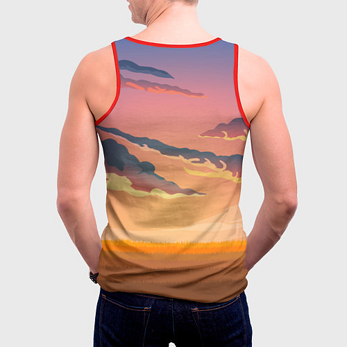 Мужская майка без рукавов Мем собака качок DOGE / 3D-Красный – фото 4