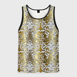 Майка-безрукавка мужская Versace gold & white, цвет: 3D-черный