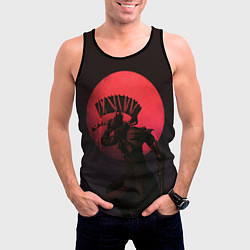 Майка-безрукавка мужская Красная луна, цвет: 3D-черный — фото 2