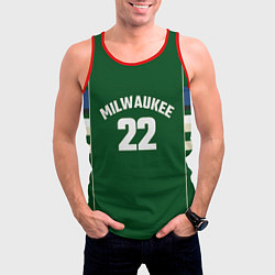 Майка-безрукавка мужская Milwaukee Bucks Гостевая форма Крис Миддлтон, цвет: 3D-красный — фото 2