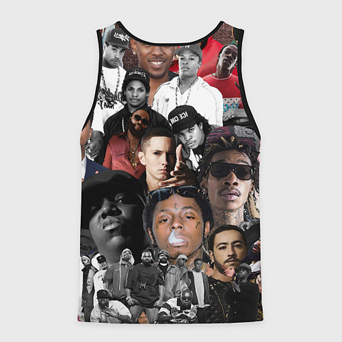 Мужская майка без рукавов Короли Рэпа KING RAP / 3D-Черный – фото 2