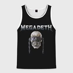 Майка-безрукавка мужская Megadeth, цвет: 3D-белый