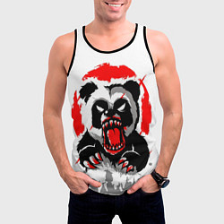 Майка-безрукавка мужская Злая Кровавая Панда, цвет: 3D-черный — фото 2