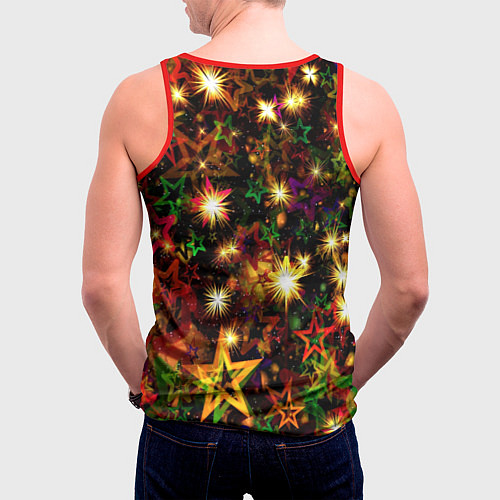 Мужская майка без рукавов Яркий день / 3D-Красный – фото 4