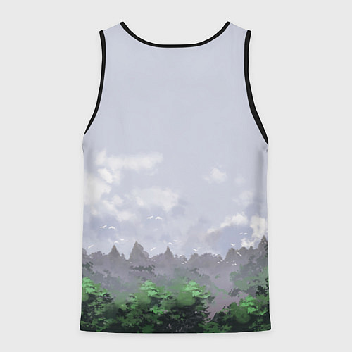 Мужская майка без рукавов СИРЕНОГОЛОВЫЙ ЛЕС / 3D-Черный – фото 2