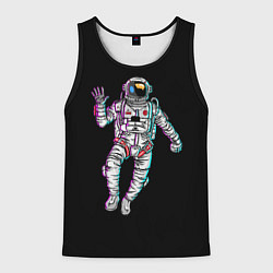 Майка-безрукавка мужская Космонавт, цвет: 3D-черный