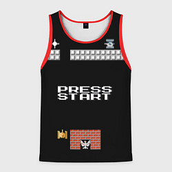 Майка-безрукавка мужская Press start, цвет: 3D-красный