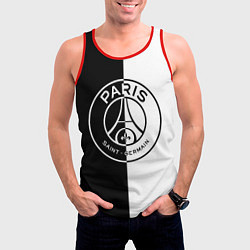 Майка-безрукавка мужская ФК ПСЖ PSG BLACK & WHITE, цвет: 3D-красный — фото 2
