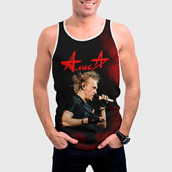 Майка-безрукавка мужская Константин Кинчев - Алиса, цвет: 3D-белый — фото 2