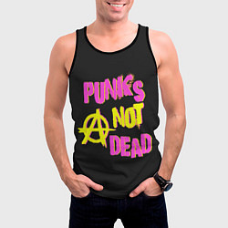 Майка-безрукавка мужская Панк анархия, цвет: 3D-черный — фото 2