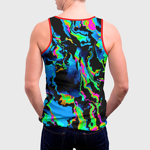 Мужская майка без рукавов Странное дерево / 3D-Красный – фото 4