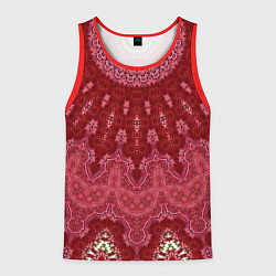 Майка-безрукавка мужская Красно-розовый калейдоскоп, цвет: 3D-красный