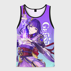 Майка-безрукавка мужская Genshin Impact, Сёгун Райдэн, цвет: 3D-черный