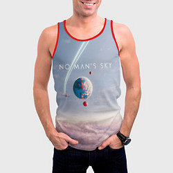Майка-безрукавка мужская No mans sky, цвет: 3D-красный — фото 2