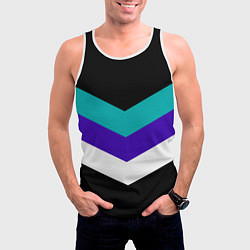 Майка-безрукавка мужская Классика Три Полоски, цвет: 3D-белый — фото 2
