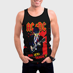 Майка-безрукавка мужская ARE YOU REDY? ACDC, цвет: 3D-черный — фото 2