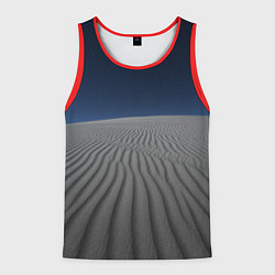 Майка-безрукавка мужская Пустыня дюна песок ночь, цвет: 3D-красный