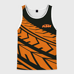 Майка-безрукавка мужская ORANGE KTM КТМ Z, цвет: 3D-белый