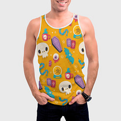 Майка-безрукавка мужская Весенний Хэллоуин, цвет: 3D-белый — фото 2