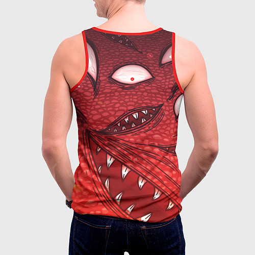 Мужская майка без рукавов Terraria Wall of Flesh / 3D-Красный – фото 4