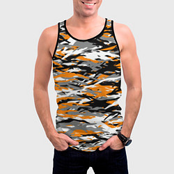 Майка-безрукавка мужская Тигровый камуфляж, цвет: 3D-черный — фото 2
