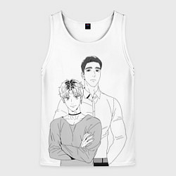 Майка-безрукавка мужская Bj MD и Чан У, цвет: 3D-белый