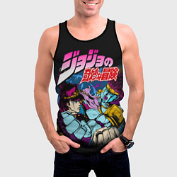 Майка-безрукавка мужская Джотаро Star Platinum, JoJos Bizarre Adventure, цвет: 3D-черный — фото 2