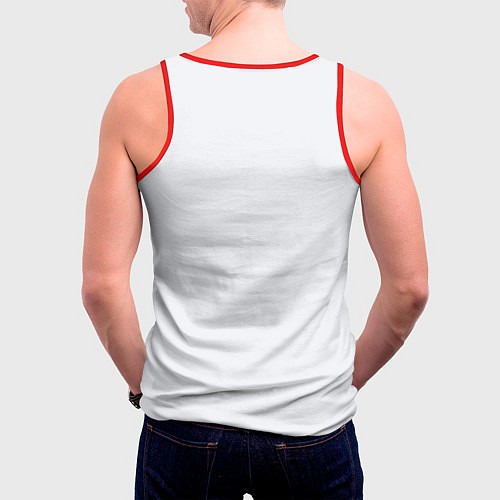 Мужская майка без рукавов Ариана арт / 3D-Красный – фото 4