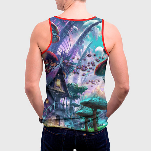 Мужская майка без рукавов FantasyFish / 3D-Красный – фото 4
