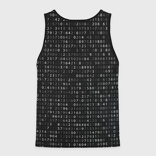 Мужская майка без рукавов ИГРА В КАЛЬМАРА, СТРАЖ КРУГ БИНАРНЫЙ КОД / 3D-Черный – фото 2