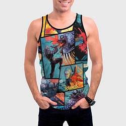 Майка-безрукавка мужская Ведьмак The Witcher комикс, цвет: 3D-черный — фото 2