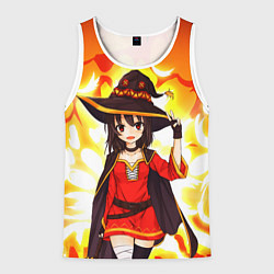 Майка-безрукавка мужская Mеgumin, цвет: 3D-белый