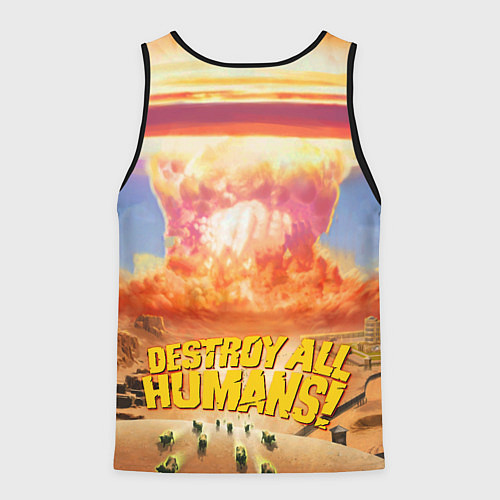Мужская майка без рукавов Destroy all Aliens / 3D-Черный – фото 2