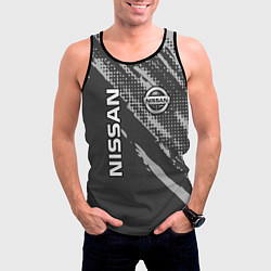 Майка-безрукавка мужская Nissan Car Ниссан, цвет: 3D-черный — фото 2