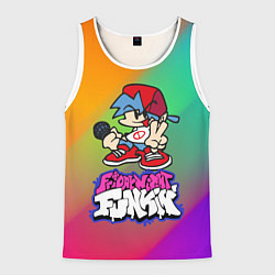 Майка-безрукавка мужская BOYFRIEND FRIDAY NIGHT FUNKIN, цвет: 3D-белый