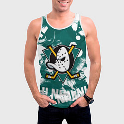 Майка-безрукавка мужская Анахайм Дакс Anaheim Ducks, цвет: 3D-белый — фото 2