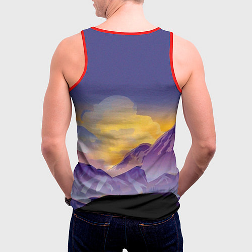 Мужская майка без рукавов Эпичный Картман в горах Южный Парк / 3D-Красный – фото 4