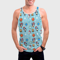 Майка-безрукавка мужская Genshin Impact Pattern, цвет: 3D-белый — фото 2