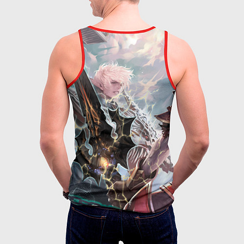 Мужская майка без рукавов Lineage 2 Akamanah vs Zarich / 3D-Красный – фото 4