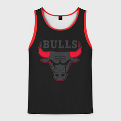 Майка-безрукавка мужская CHICAGO BULLS ЧИКАГО БУЛЛС ЯРОСТЬ БЫКА, цвет: 3D-красный