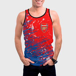 Майка-безрукавка мужская Arsenal: Фирменные цвета, цвет: 3D-черный — фото 2
