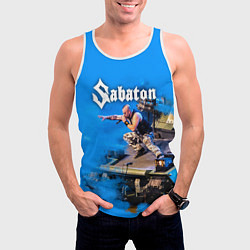 Майка-безрукавка мужская Йоаким Броден на танке Sabaton, цвет: 3D-белый — фото 2