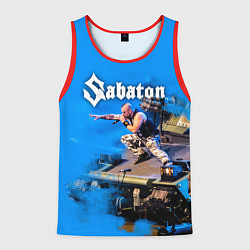 Майка-безрукавка мужская Йоаким Броден на танке Sabaton, цвет: 3D-красный