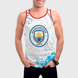 Майка-безрукавка мужская Manchester City - Футбольный клуб, цвет: 3D-красный — фото 2
