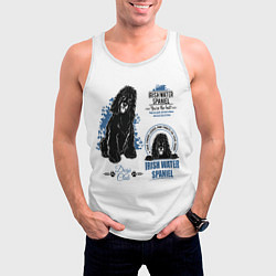 Майка-безрукавка мужская Ирландский Водяной Спаниель, цвет: 3D-белый — фото 2