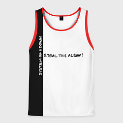 Майка-безрукавка мужская System of a Down - Steal This Album!, цвет: 3D-красный