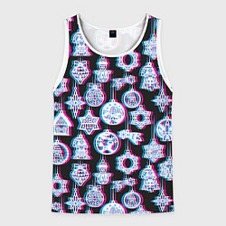 Мужская майка без рукавов Новогодний глюк