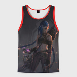 Майка-безрукавка мужская Дерзкая Джинкс, цвет: 3D-красный