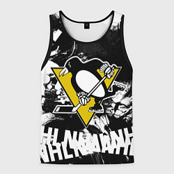 Майка-безрукавка мужская Питтсбург Пингвинз Pittsburgh Penguins, цвет: 3D-черный