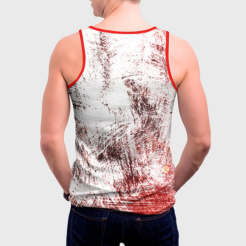Мужская майка без рукавов Трафальгар Ло Пираты сердца Весёлый Роджер / 3D-Красный – фото 4
